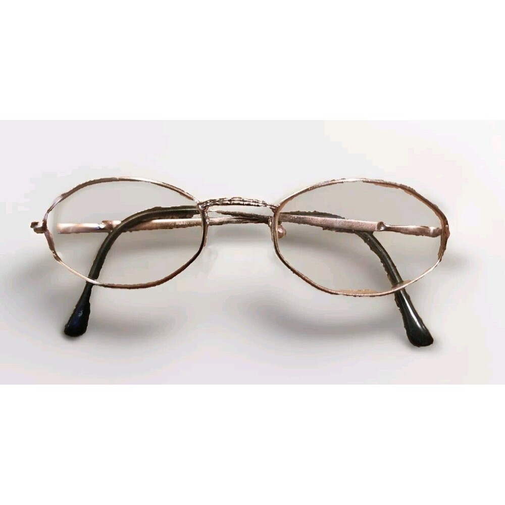 Eyeglass Gold Frame Baron Rectangle Metal Frame Eyewear Full Rim  (Frame only)